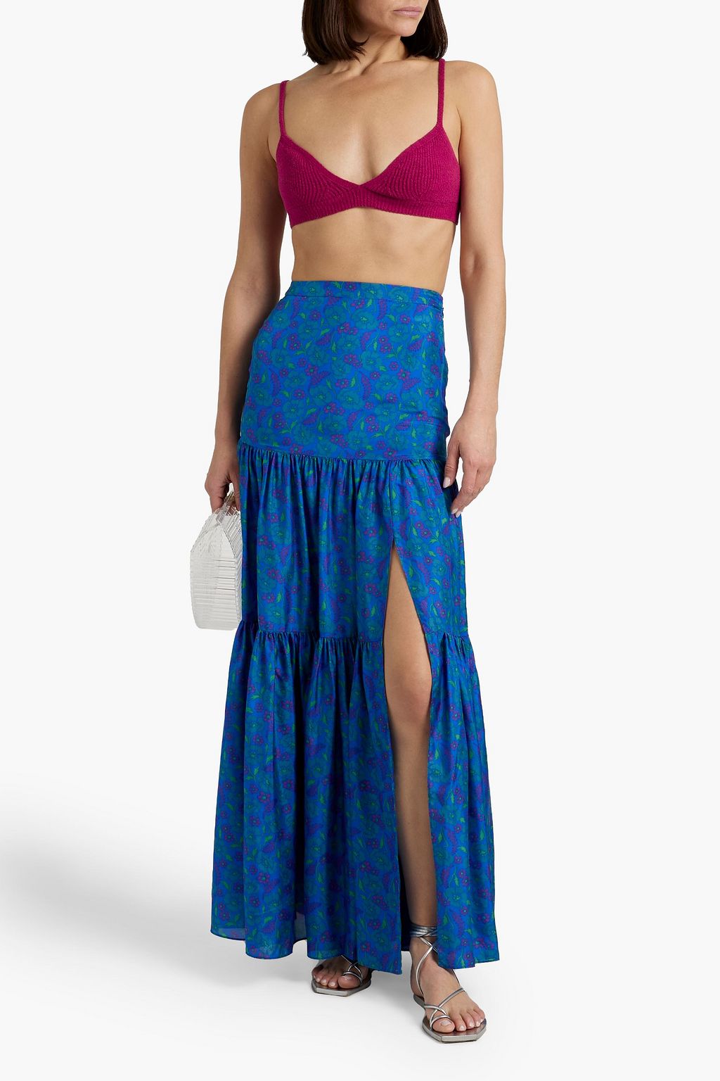 VERONICA BEARD Serence floral-print silk crepe de chine maxi skirt
