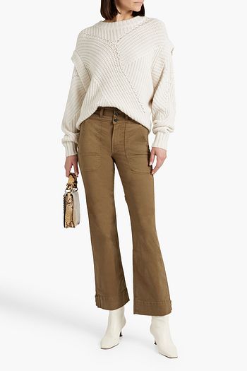 Veronica Beard Sheridan Cotton-blend Corduroy Flared Pants In