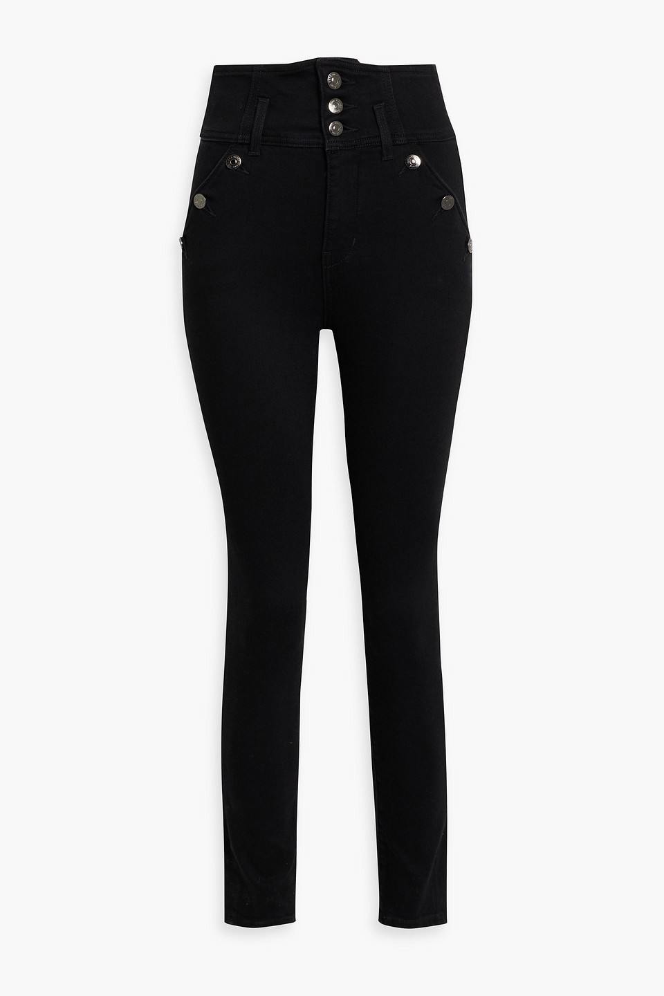 Shop Veronica Beard Jossie High-rise Skinny Jeans In Black