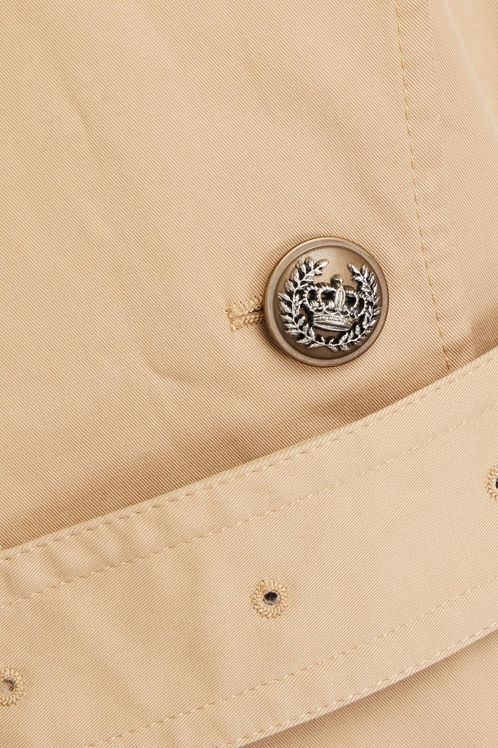 DOLCE&GABBANA コットン混ギャバジン ダブルブレスト トレンチコート
