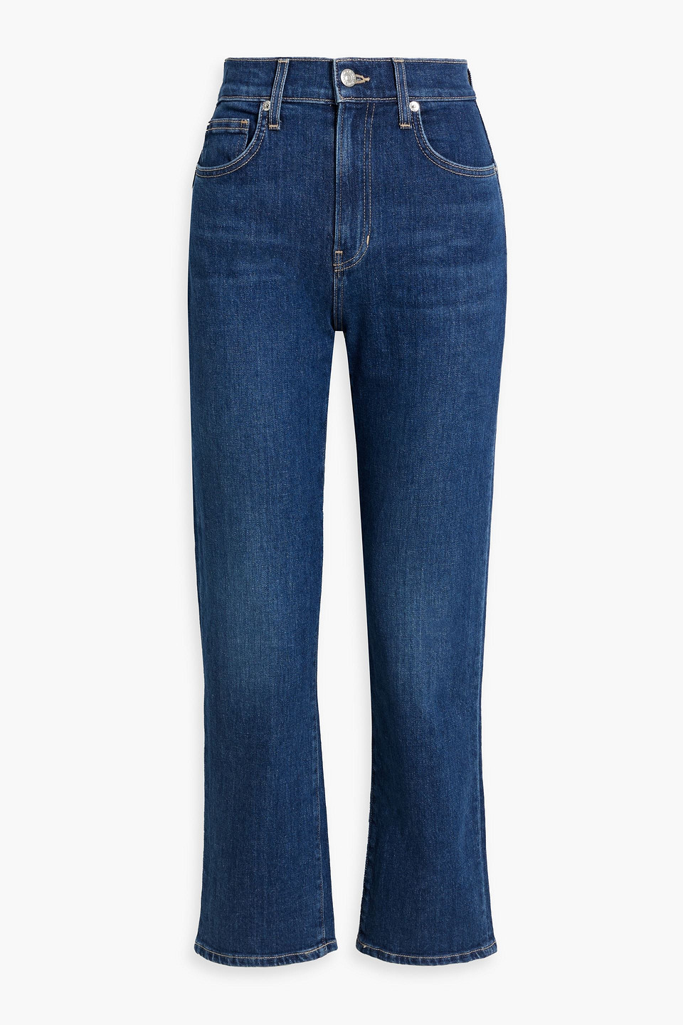 Veronica Beard Joey High-rise Straight-leg Jeans In Mid Denim