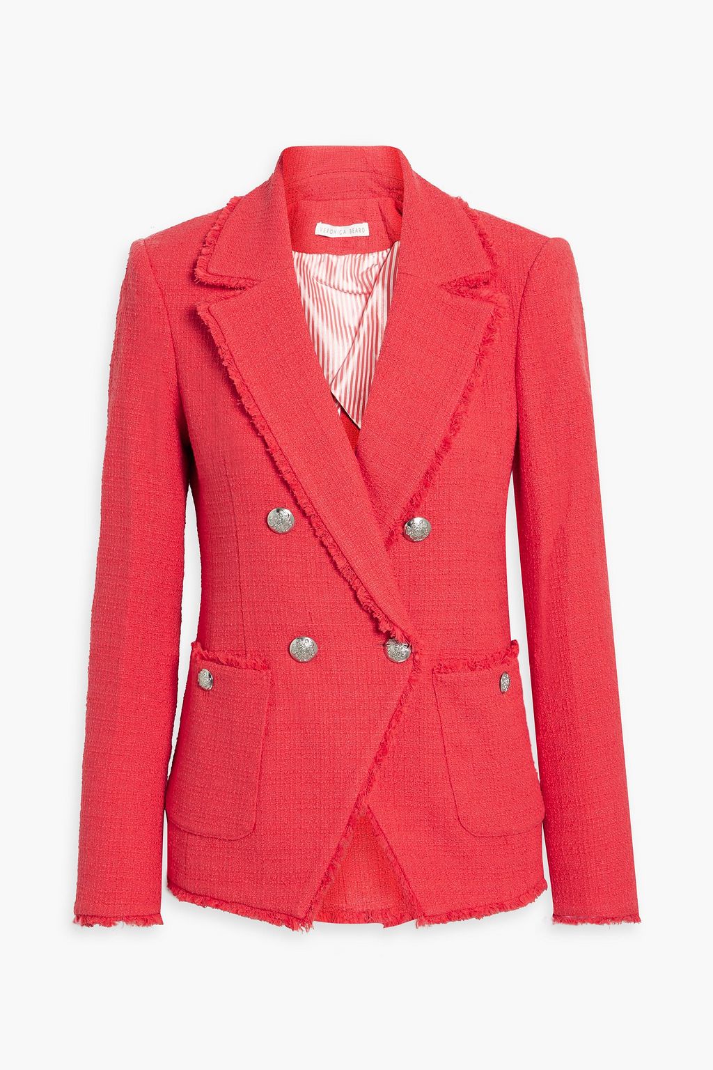 VERONICA BEARD Theron double-breasted cotton-blend tweed blazer | THE ...