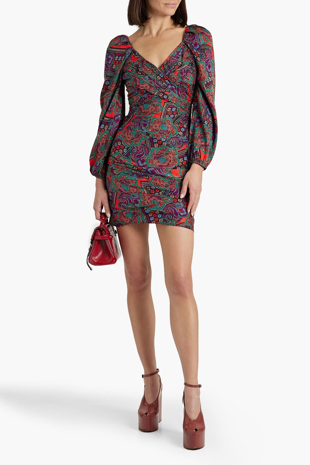 VERONICA BEARD Bellino printed silk-blend jacquard mini dress