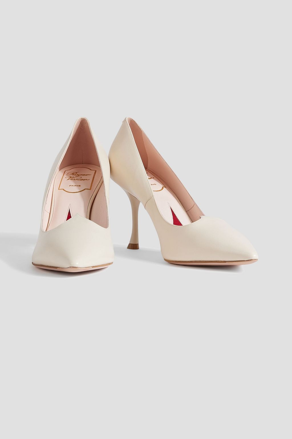 ROGER VIVIER حذاء بامب ’’آي لوف فيفيير’’ مصنوع من الجلد بكعب مقاس 85
