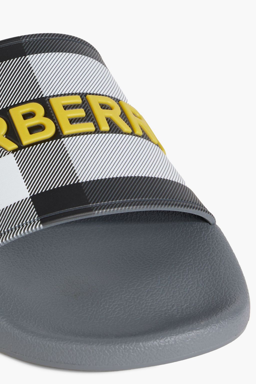 BURBERRY Appliquéd checked rubber slides