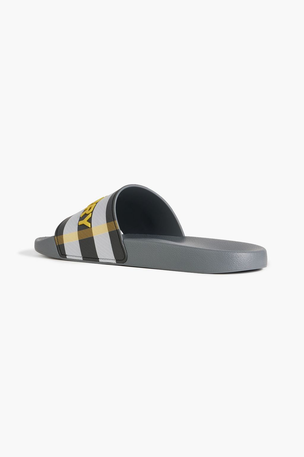 BURBERRY Appliquéd checked rubber slides