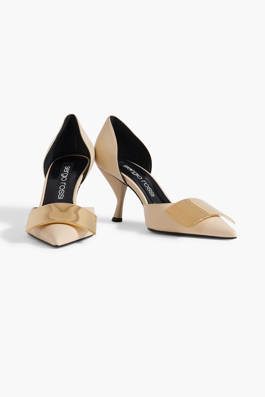 SERGIO ROSSI sr Miroir 75 embellished leather pumps