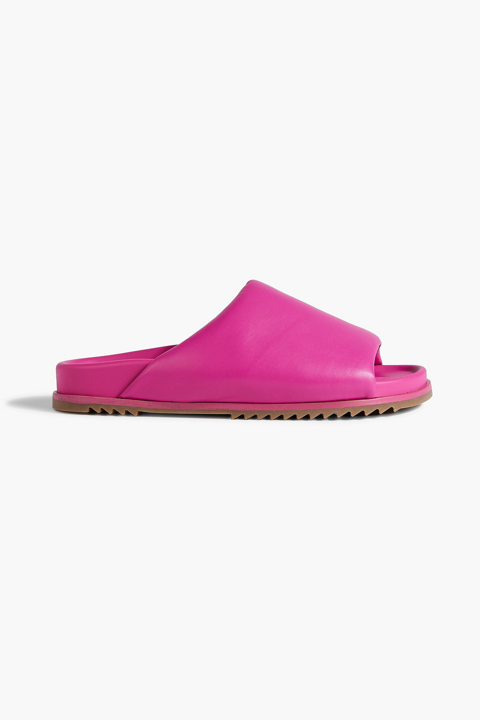 Rick Owens Granolas Padded Leather Slides In Fuchsia