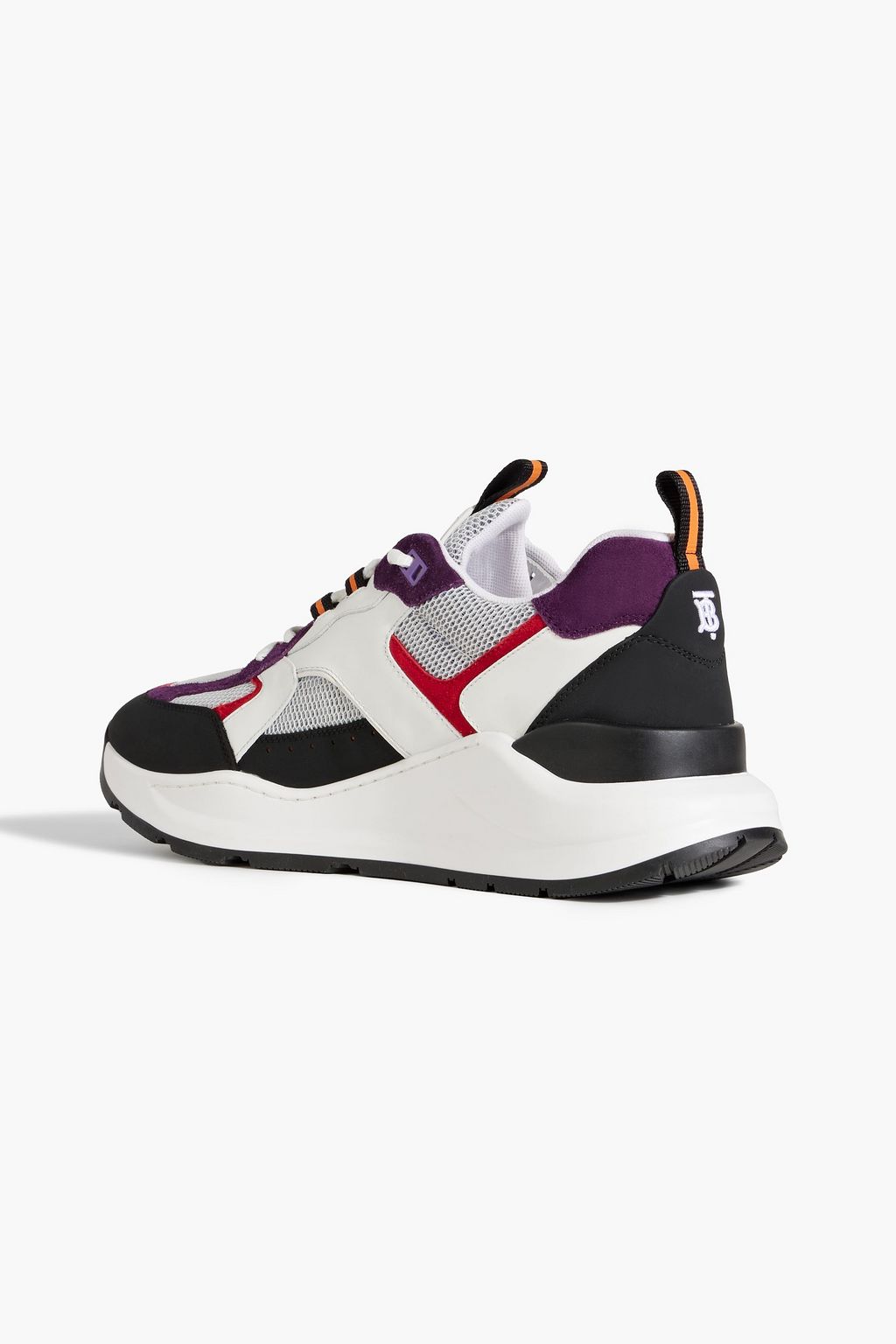 BURBERRY Mesh, leather and suede sneakers