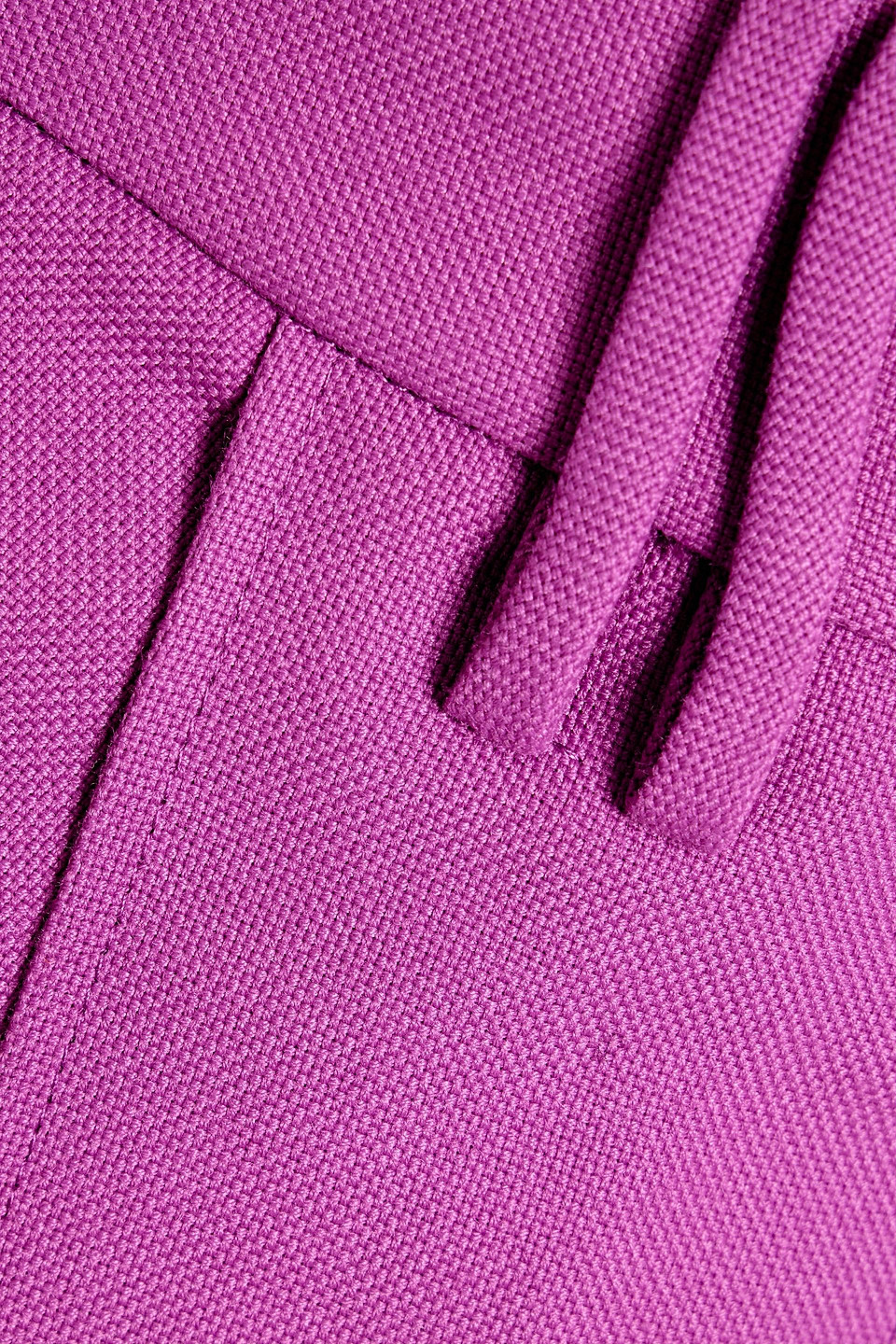 Ganni Pleated High-rise Wide-leg Pants In Magenta