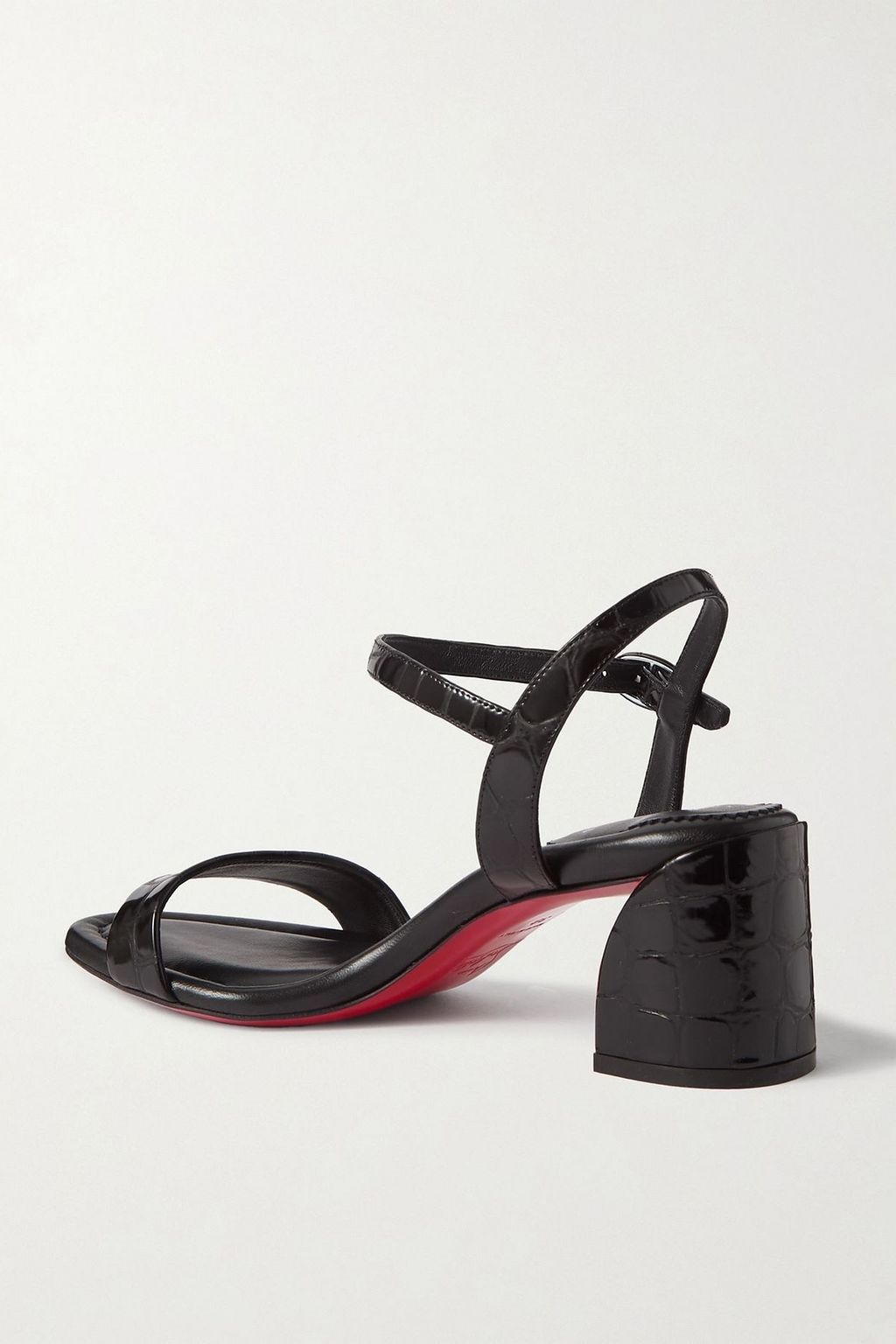 CHRISTIAN LOUBOUTIN Miss Jane 55 croc-effect patent-leather sandals