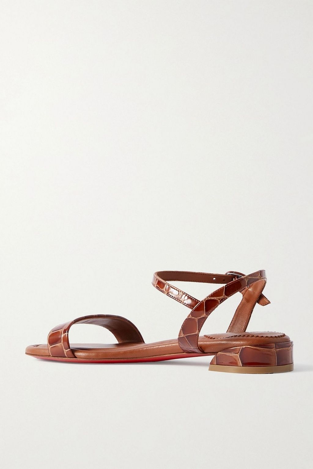 CHRISTIAN LOUBOUTIN Sweet Jane croc-effect patent-leather sandals