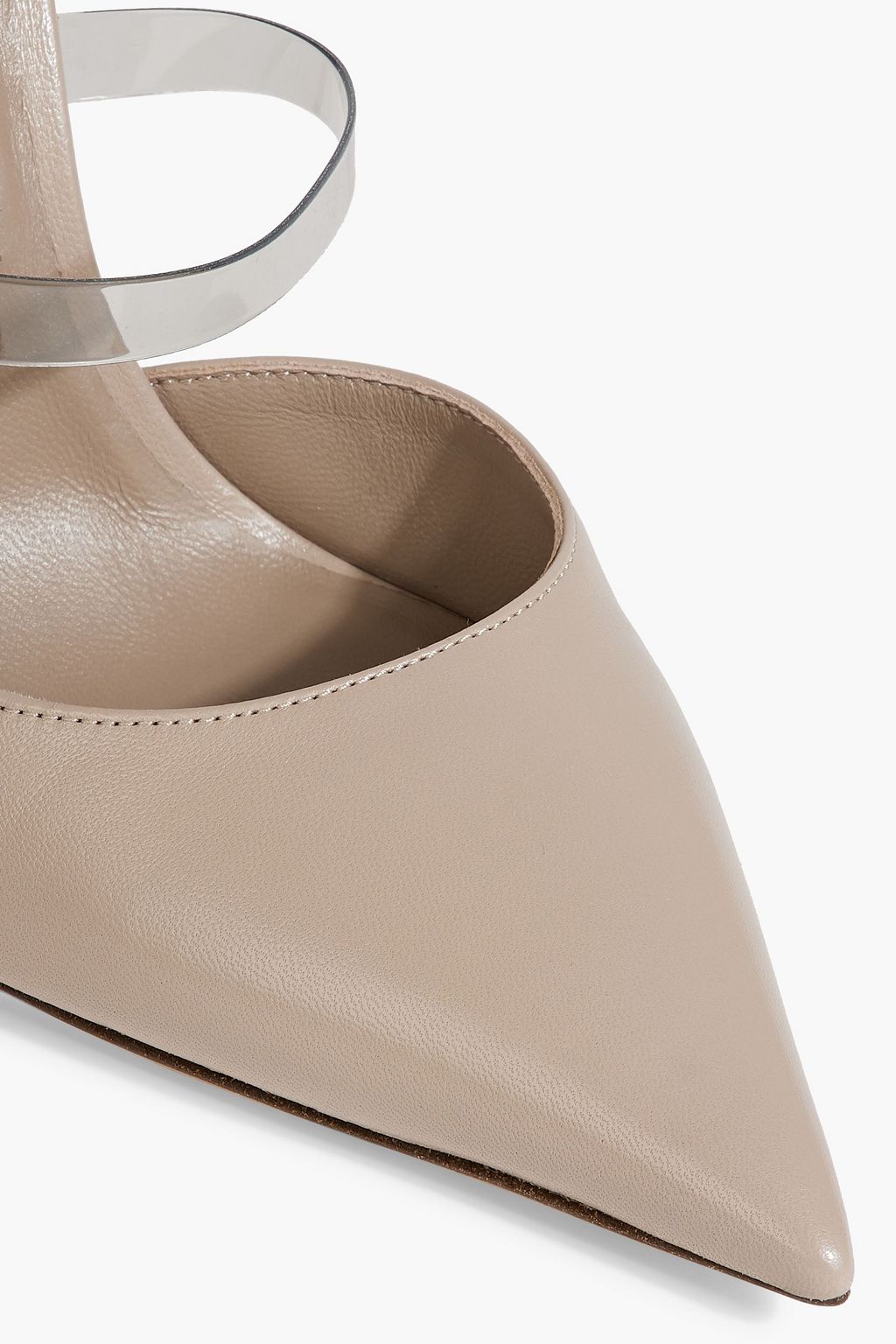 JIMMY CHOO Dreece 110 PVC-trimmed leather pumps