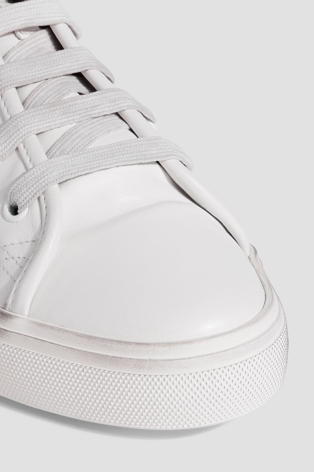 SAINT LAURENT Malibu logo-print leather high-top sneakers