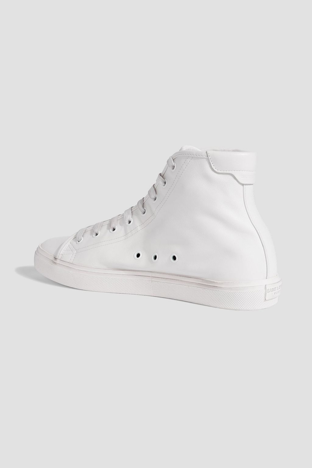 SAINT LAURENT Malibu logo-print leather high-top sneakers