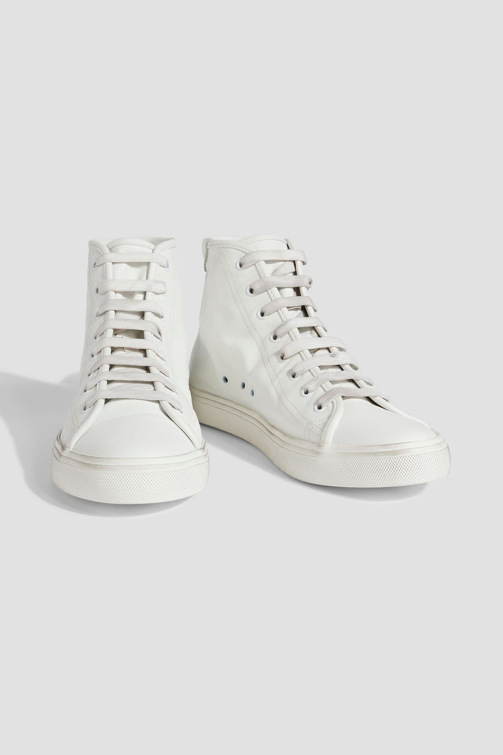 SAINT LAURENT Malibu logo-print leather high-top sneakers