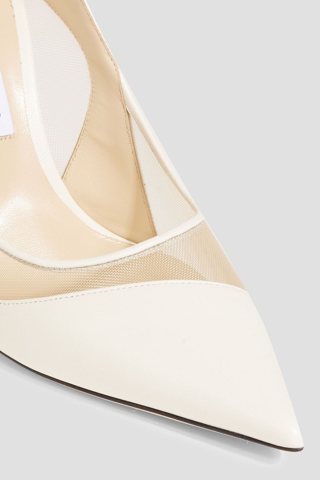 JIMMY CHOO Love 100 mesh and leather pumps