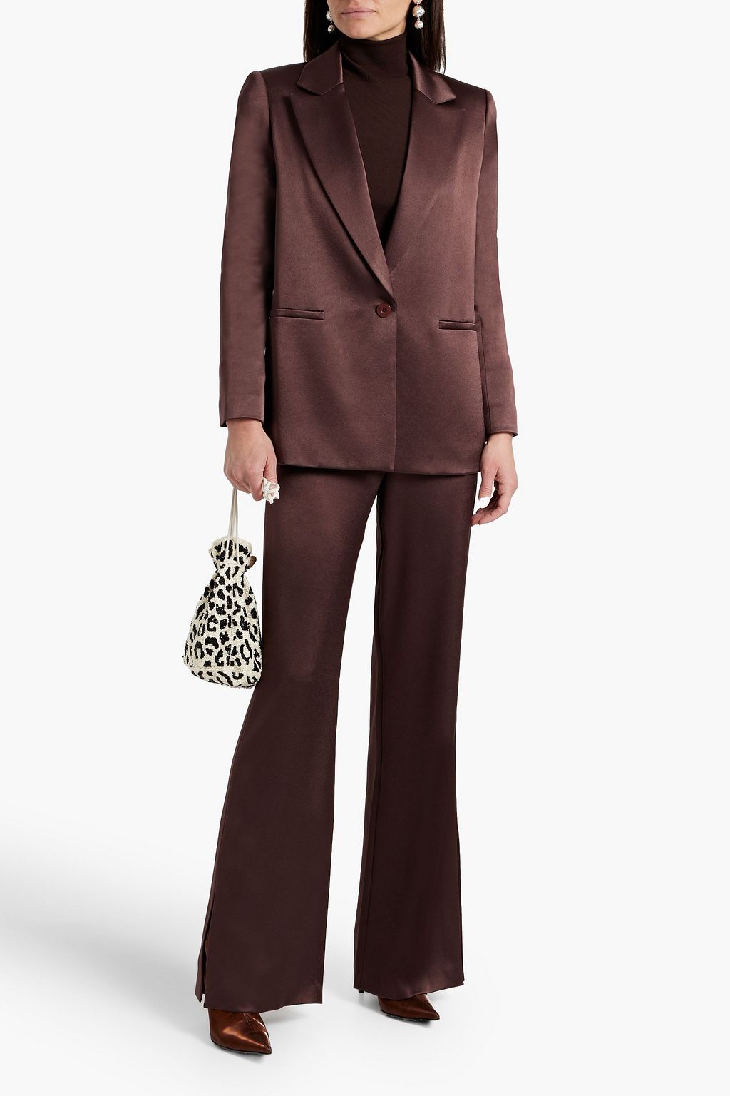 ALICE + OLIVIA Denny satin-crepe blazer