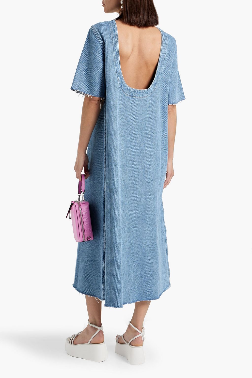 GANNI Denim midi dress