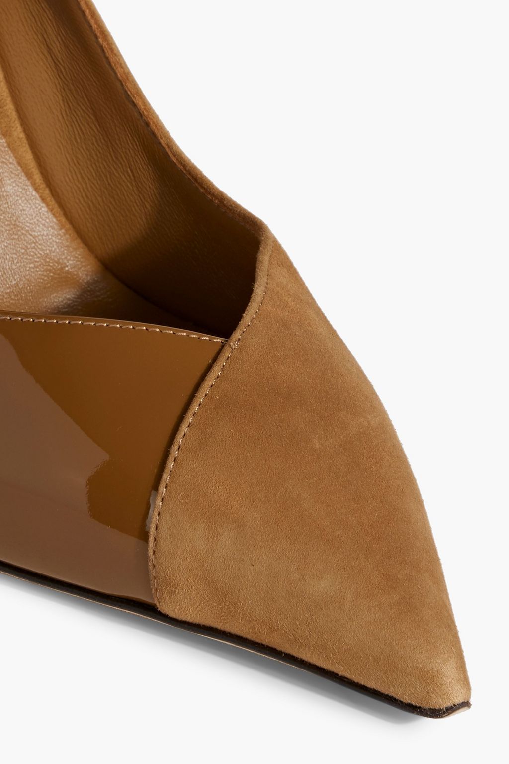 JIMMY CHOO Cass 95 patent-leather and suede pumps
