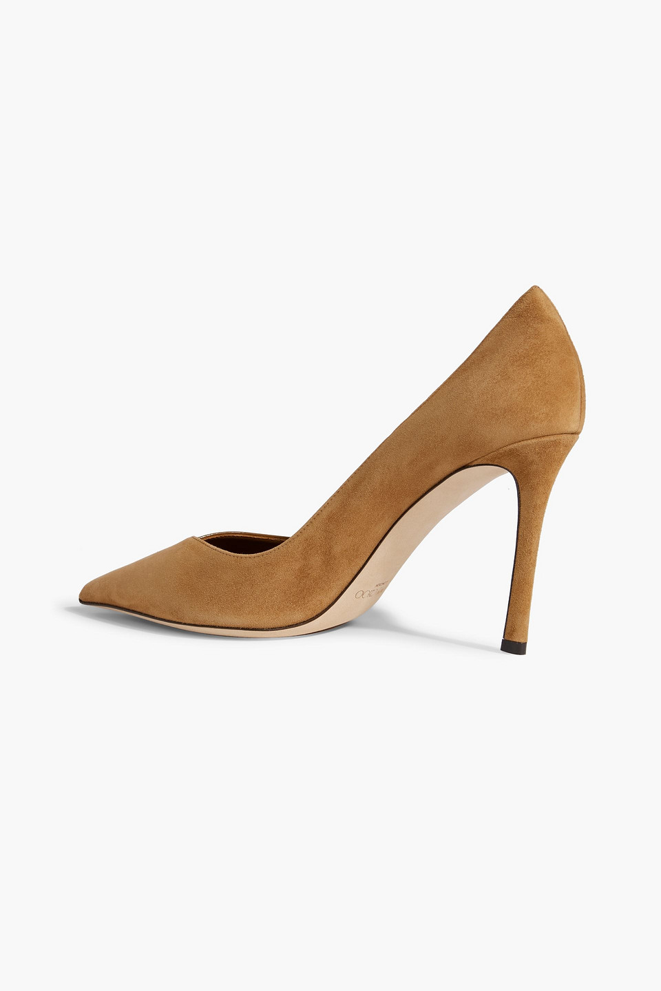 Shop Jimmy Choo Cass 95 Patent-leather And Suede Pumps In Camel