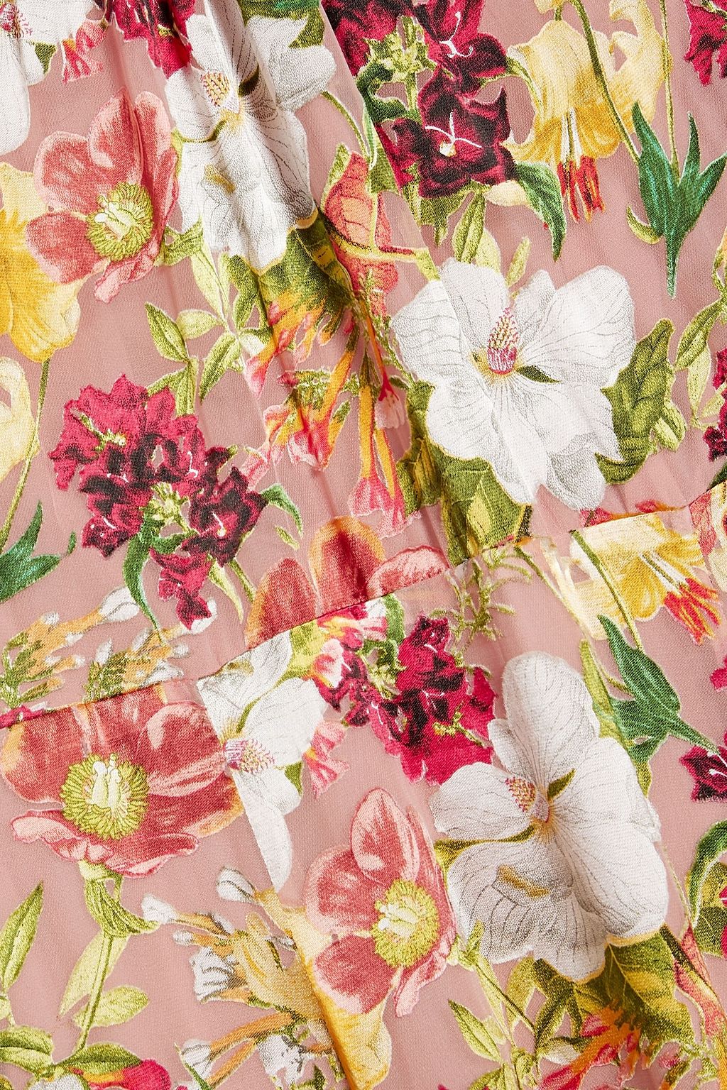 ALICE + OLIVIA フィルクーペシフォン ホルターネック マキシワンピース フローラルプリント
