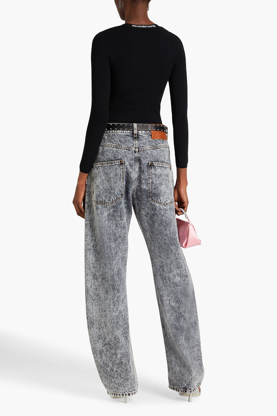 Alexander Wang T Stretch-knit Top In Black