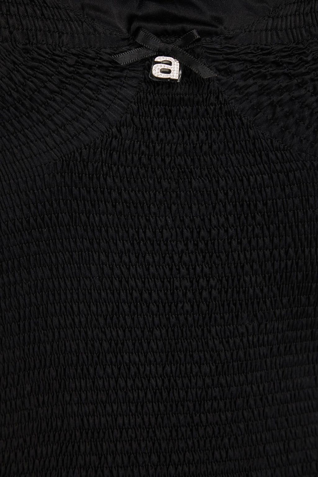 ALEXANDERWANG.T Shirred silk-satin mini dress