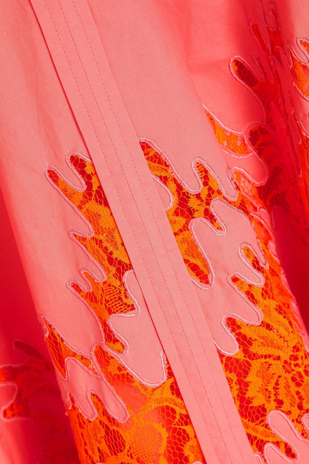 3.1 PHILLIP LIM Wrap-effect lace-trimmed cotton midi dress