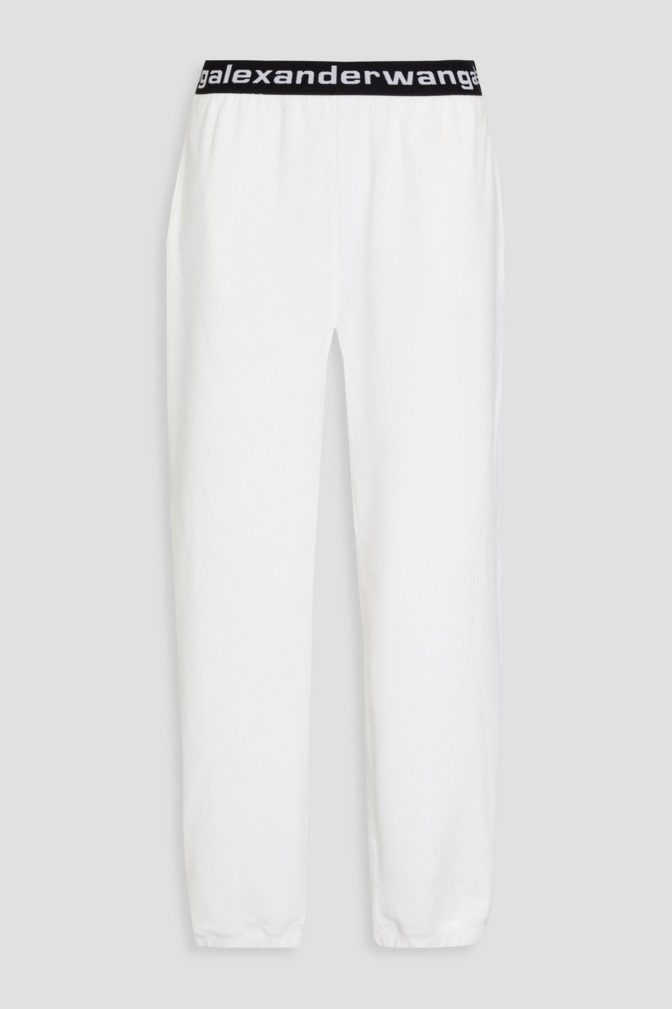 Stretch cotton-blend corduroy track pants