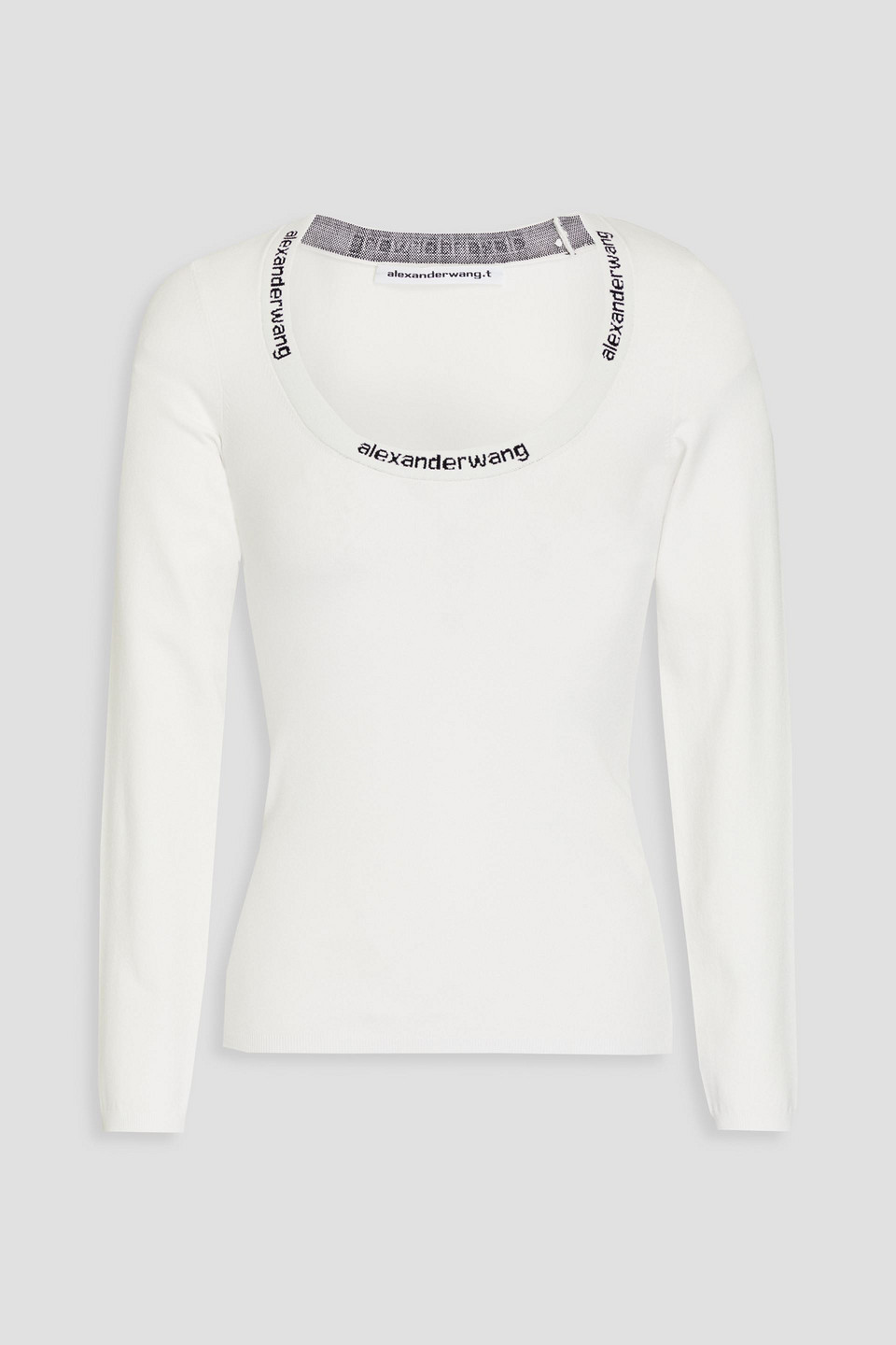 Alexander Wang T Stretch-knit Top In Off-white
