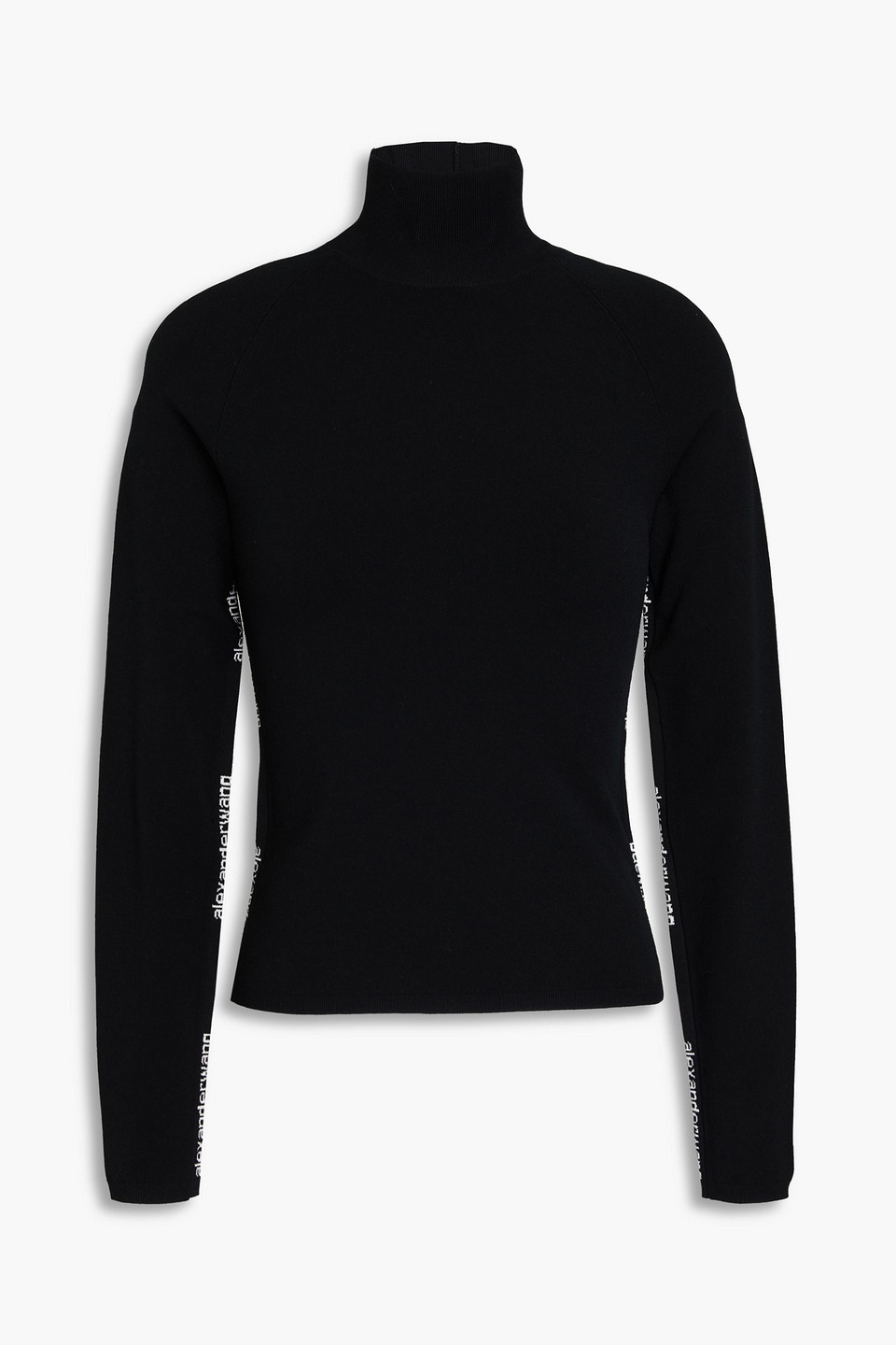 Stretch-knit turtleneck sweater