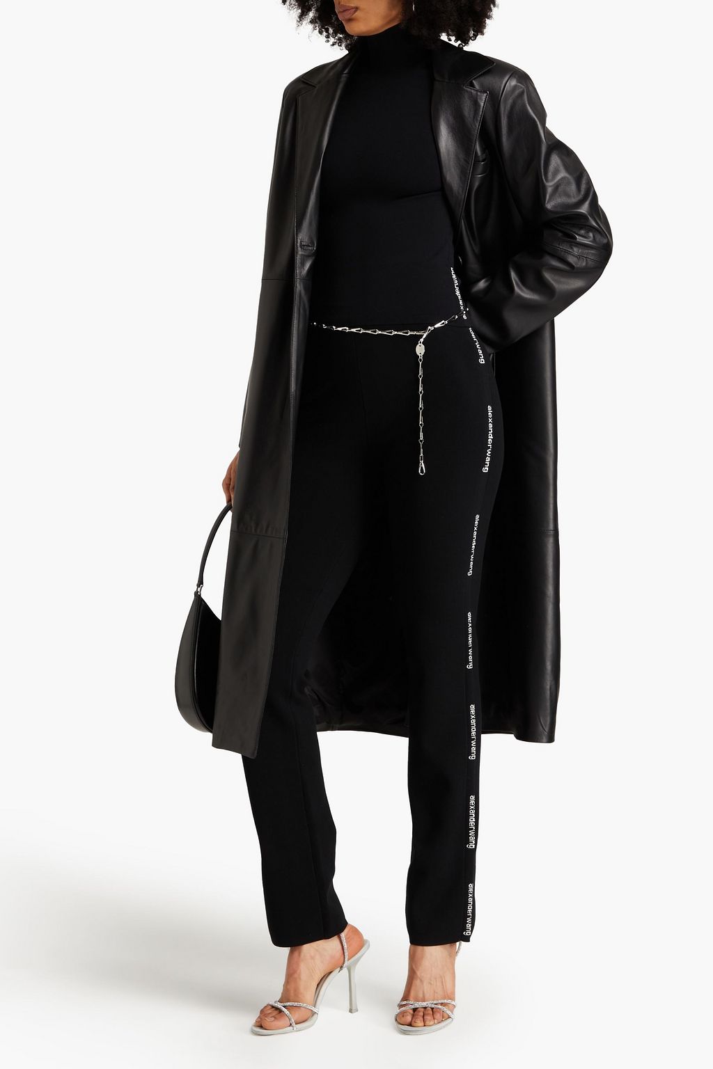 ALEXANDERWANG.T توب بياقة عالية من نسيج محبوك مرن