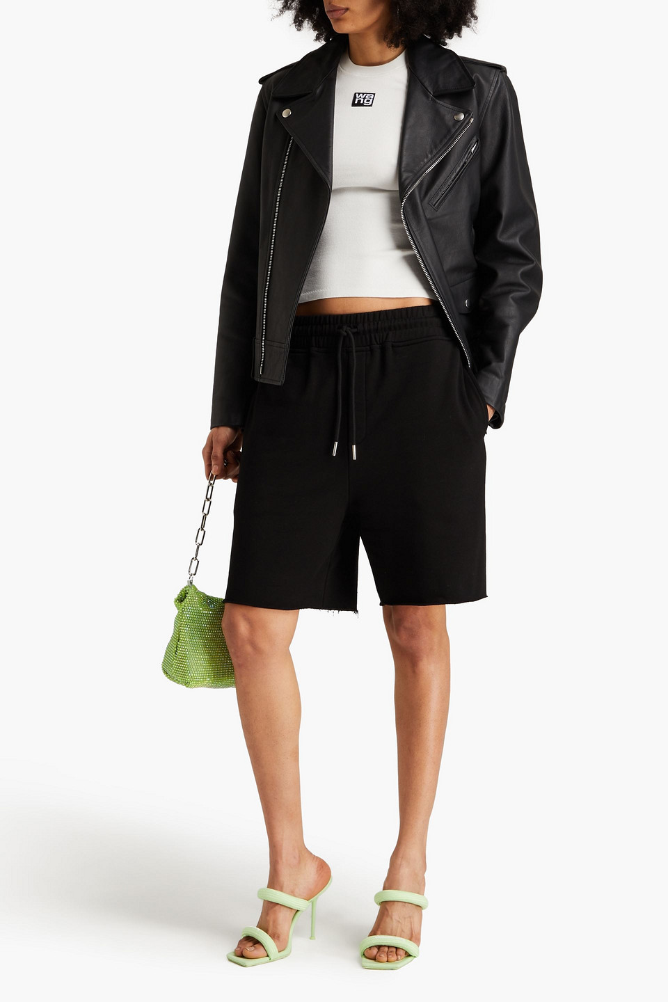Alexander Wang T Printed Jersey Top In White