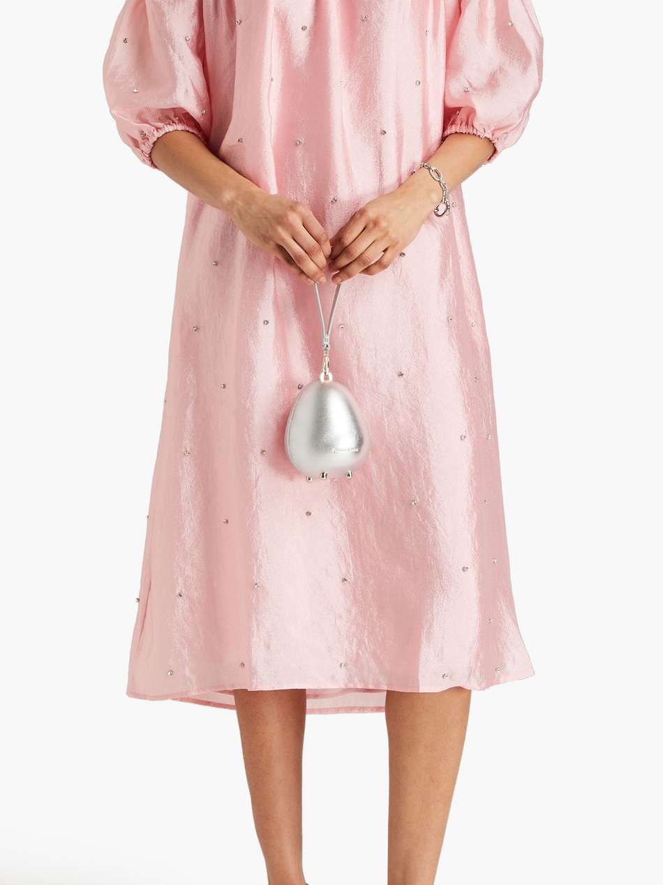 portia cold-shoulder crystal-embellished satin-crepe midi dress