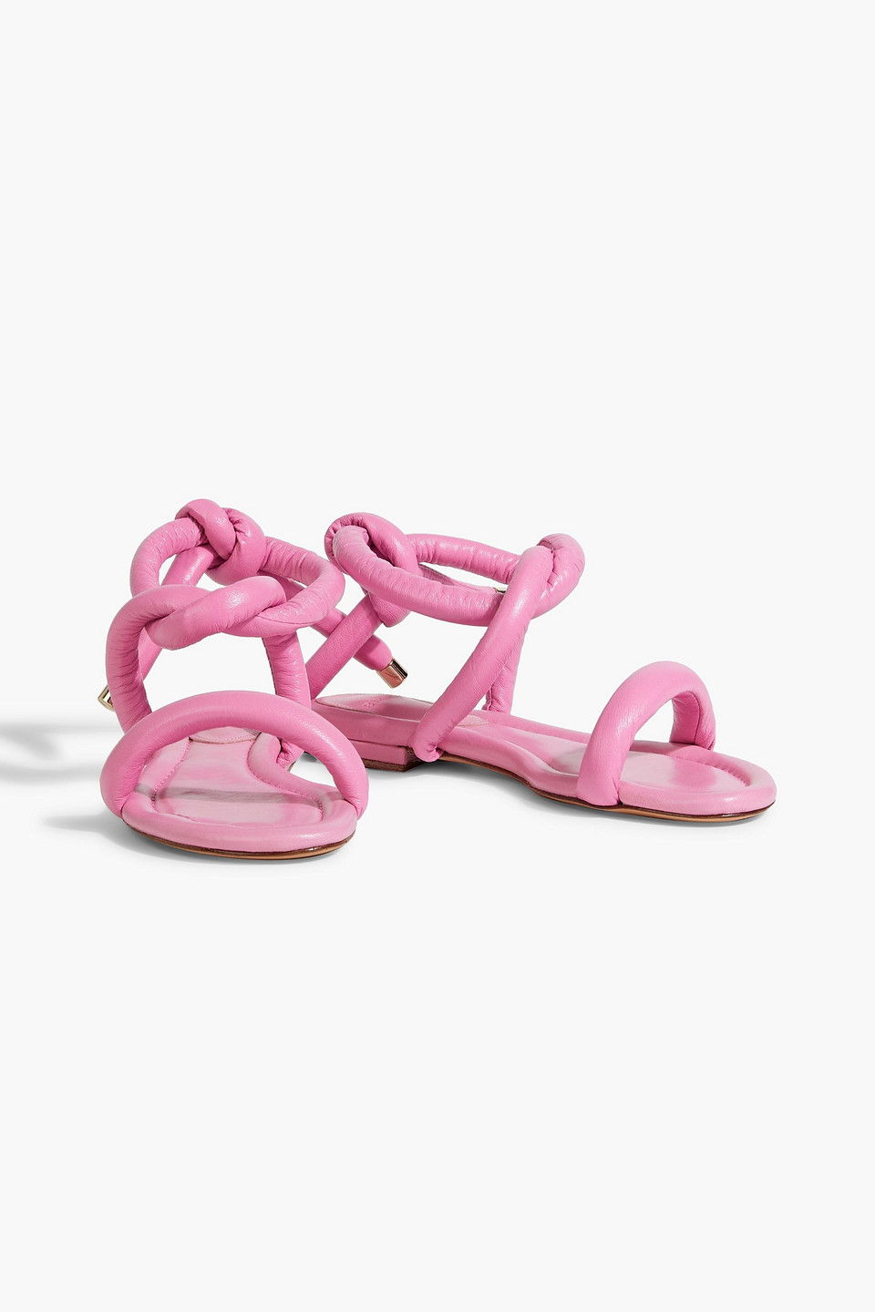 Shop Alexandre Birman Aysha 10 Padded Leather Sandals In Pink