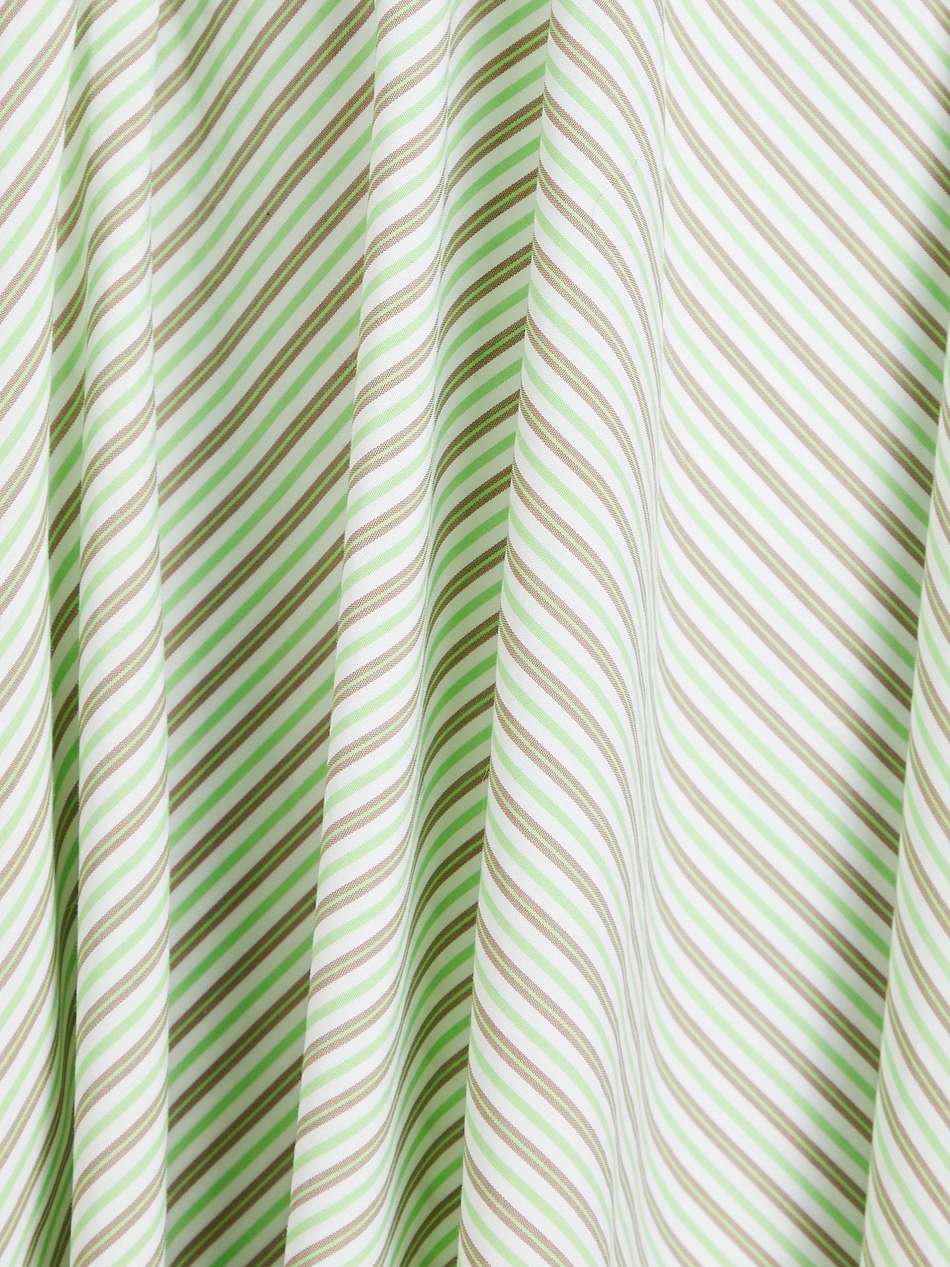 jayden pleated striped cotton-poplin midi dress