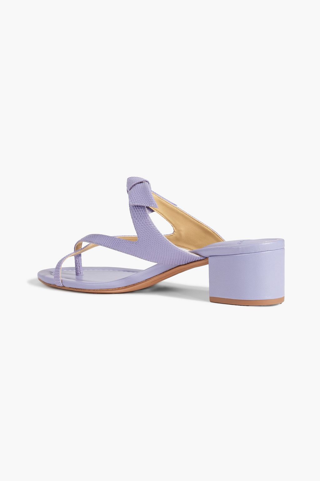 ALEXANDRE BIRMAN Clarita 45 bow-detailed lizard-effect leather sandals