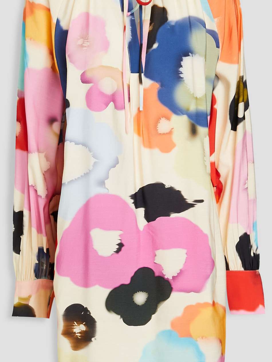 dounya floral-print voile mini dress