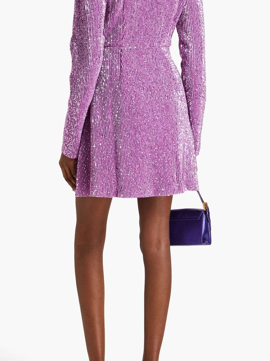 noella sequined lamé-jersey mini dress