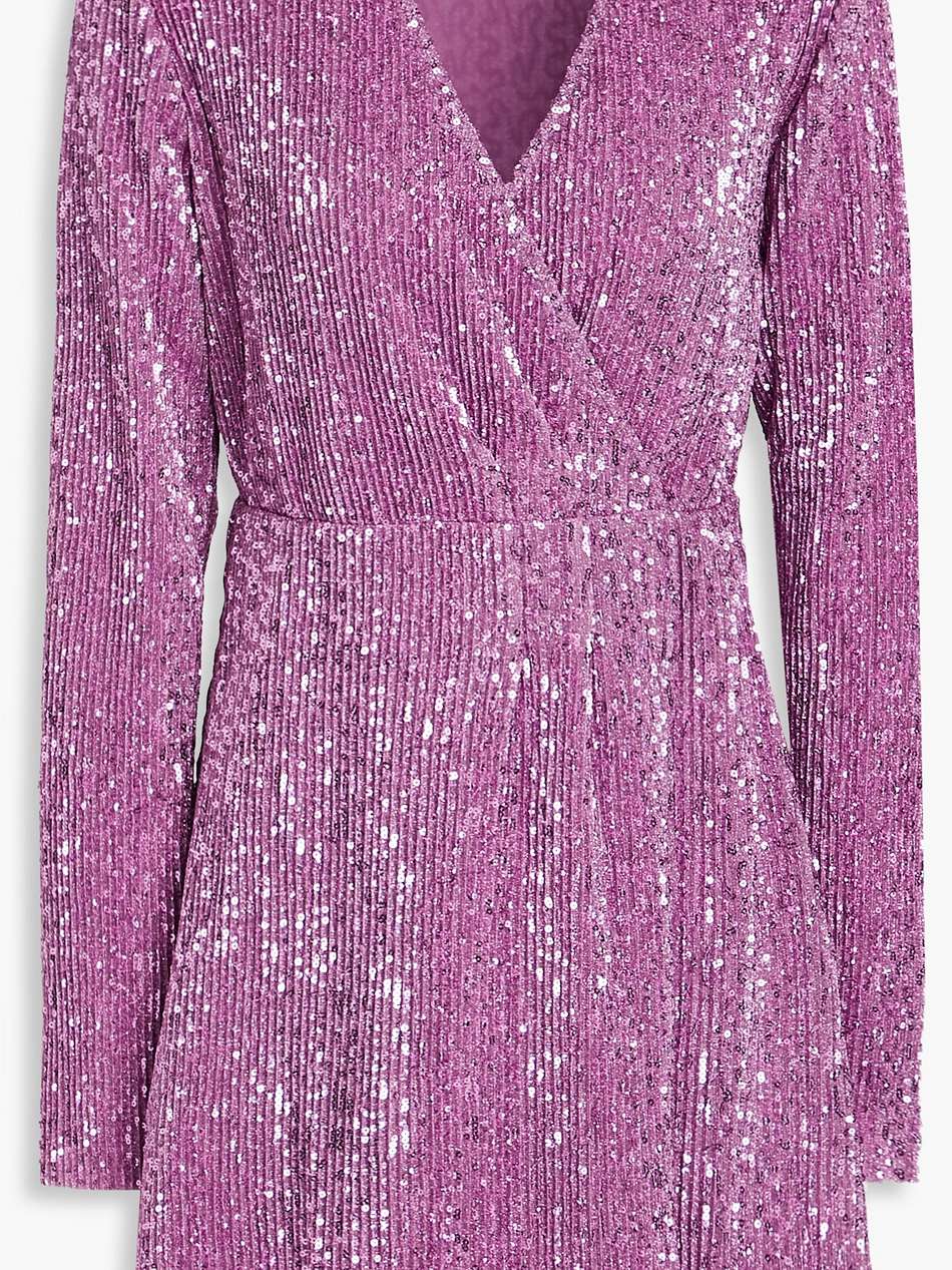 noella sequined lamé-jersey mini dress