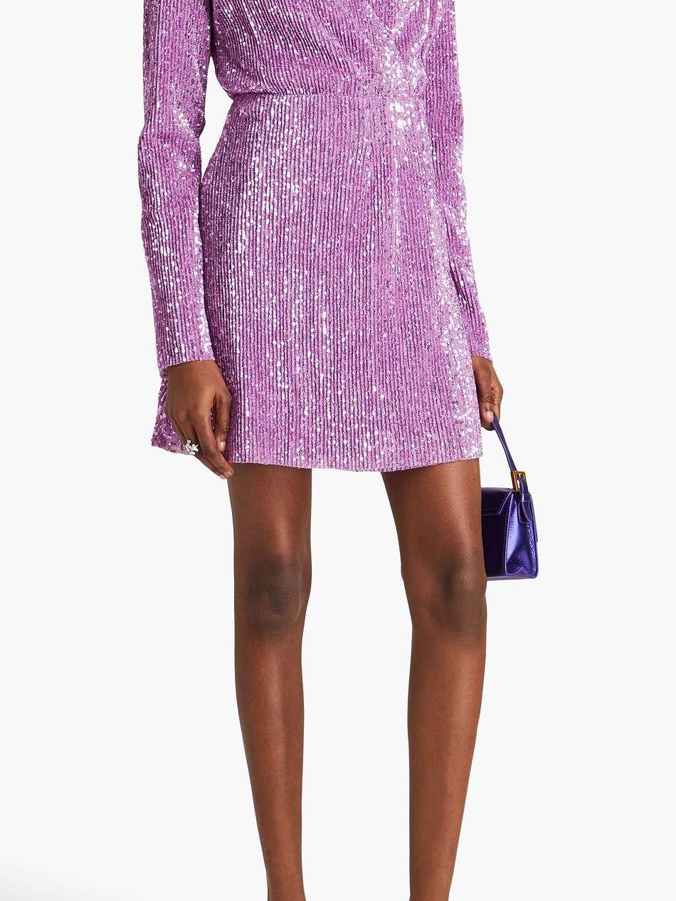 noella sequined lamé-jersey mini dress