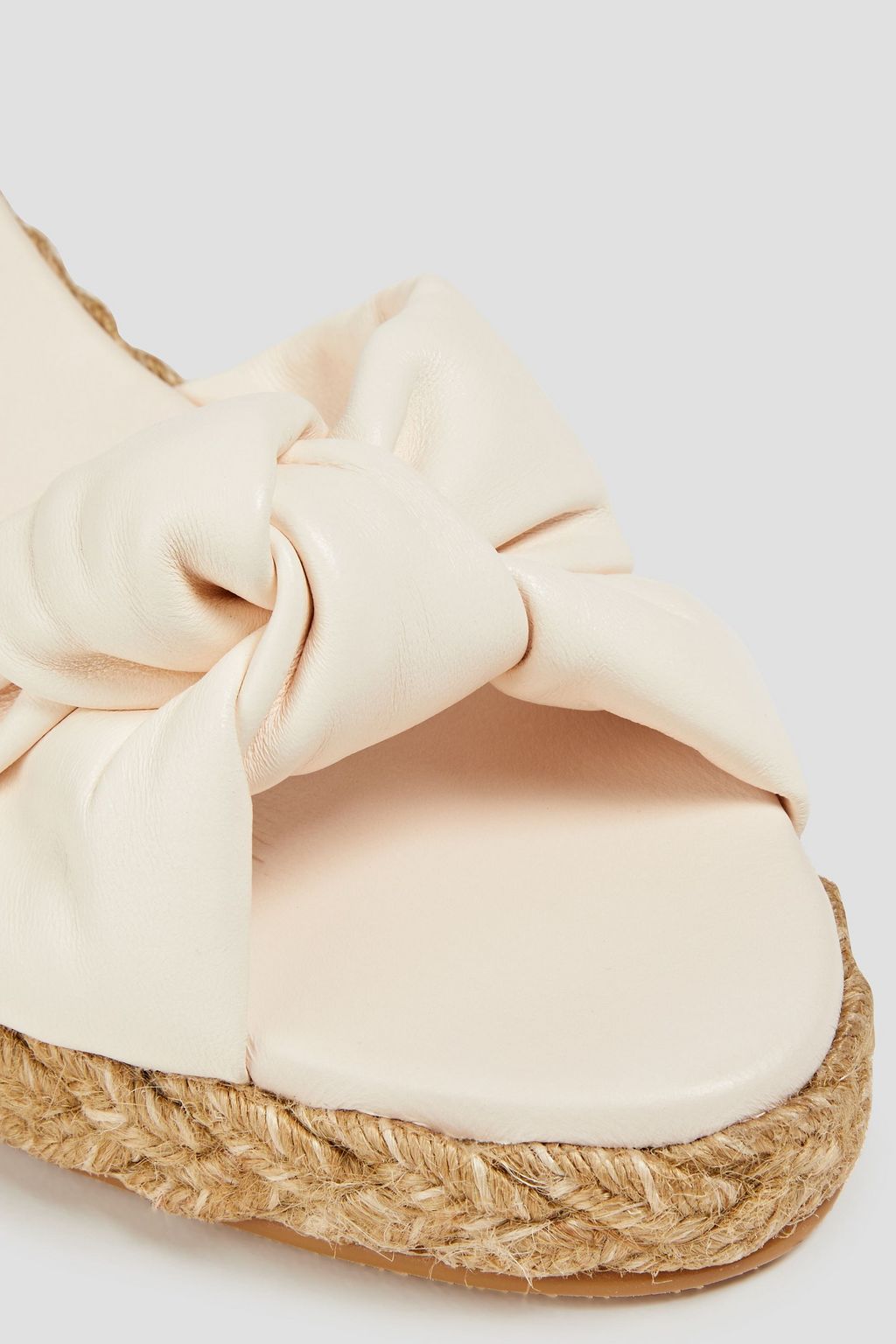STUART WEITZMAN レザー エスパドリーユウェッジサンダル ノット付き