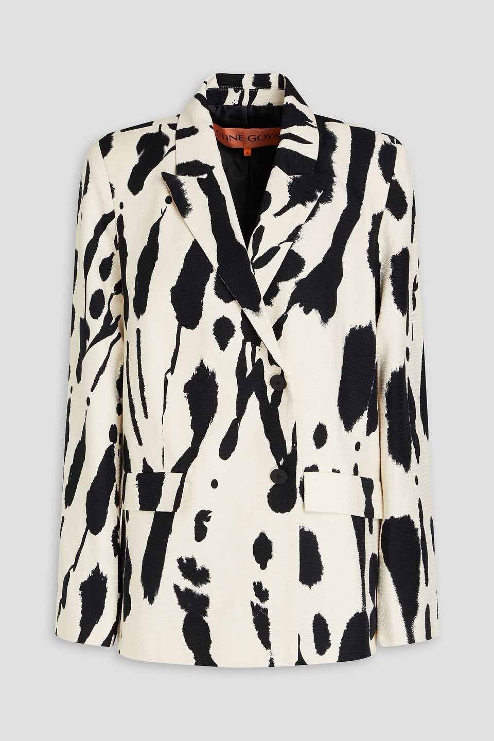 Stine Goya Steely Printed Cotton-canvas Blazer In Ivory