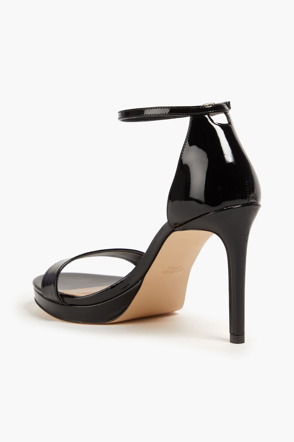 STUART WEITZMAN صندل مصنوع من الجلد اللامع