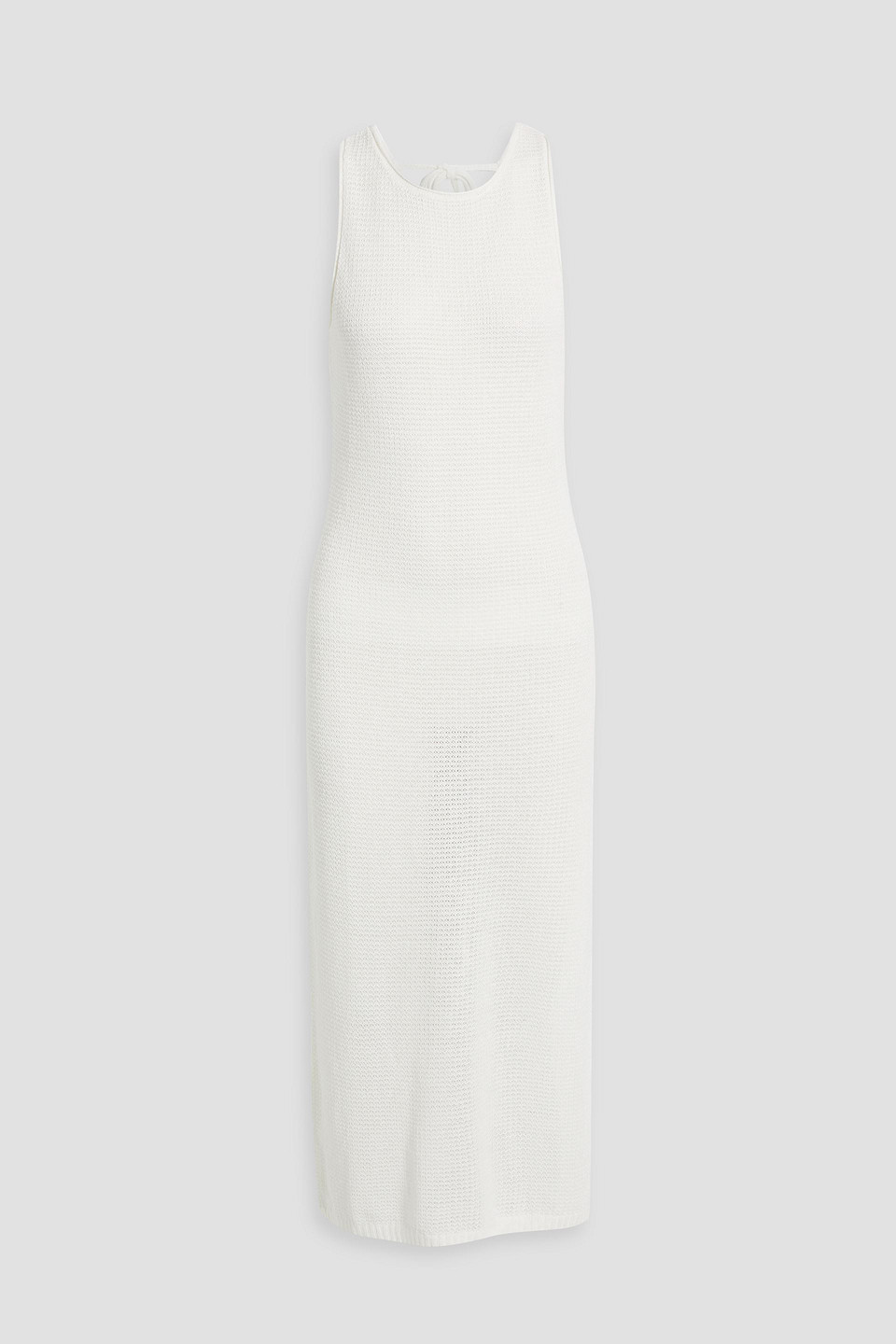 Onia Crochet-knit Linen Midi Dress In White