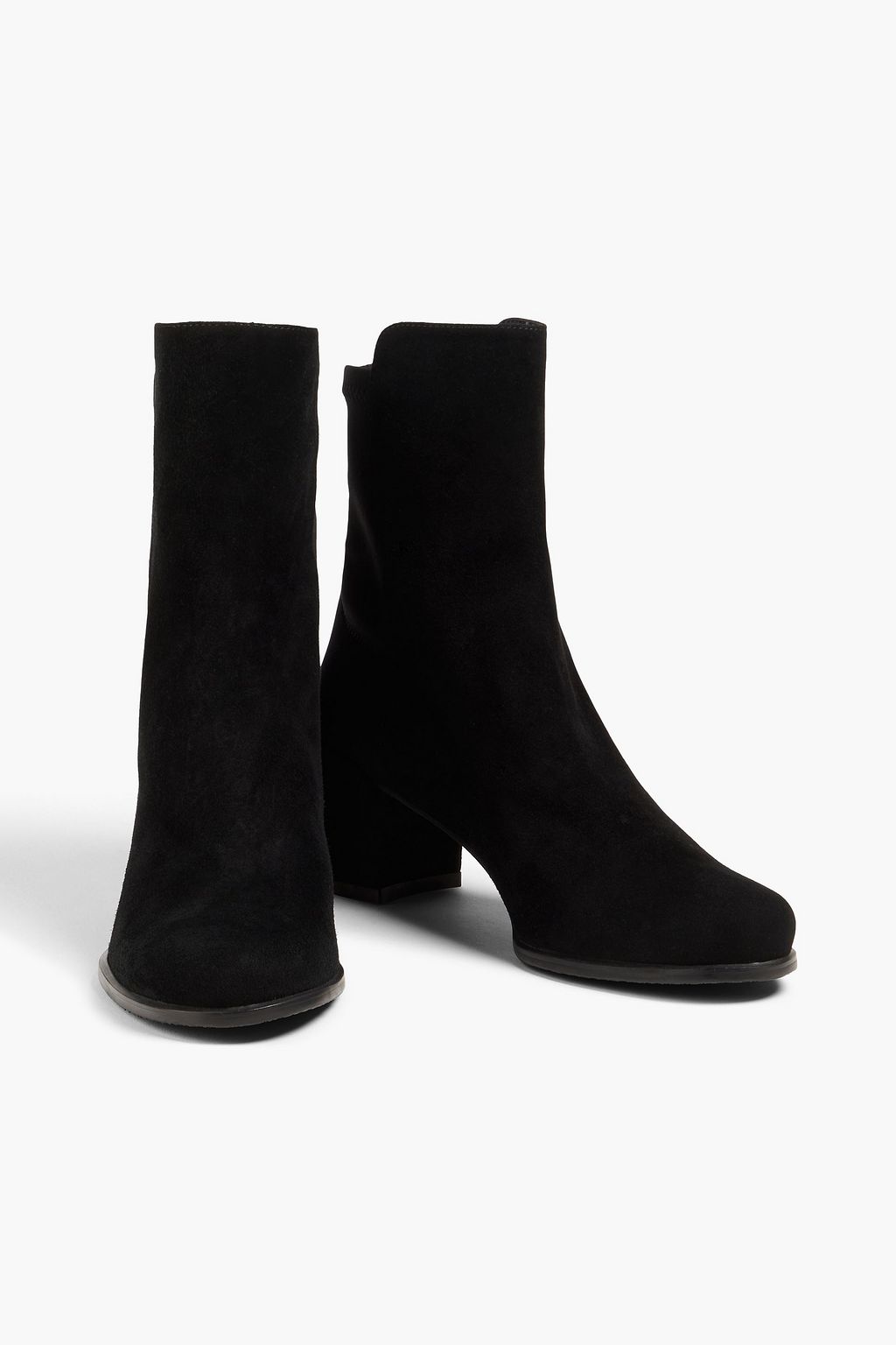STUART WEITZMAN بوت بطول الكاحل "تانسي" من الشامواه وميكرو ستريتش مقاس 65