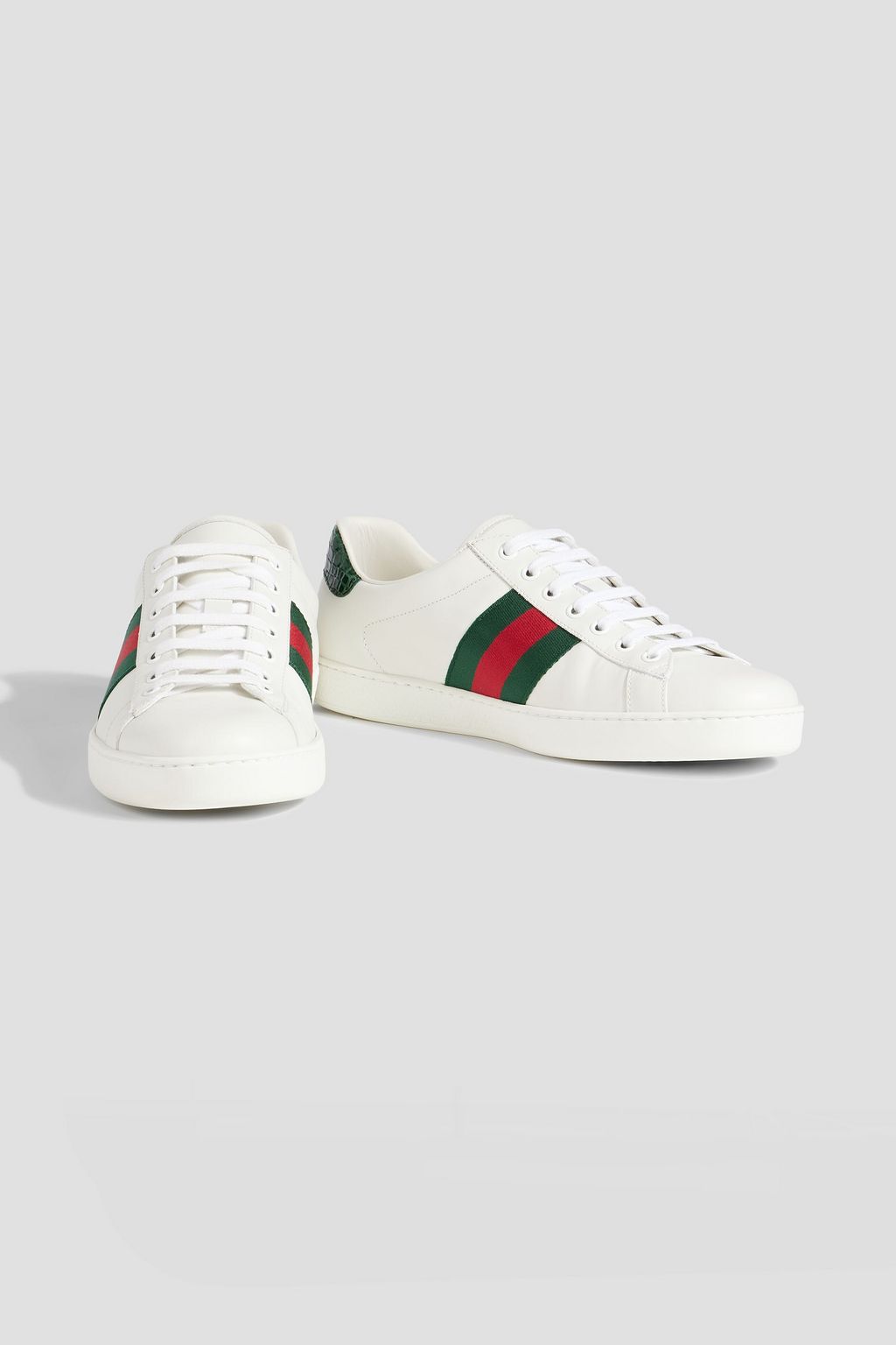 GUCCI Ace striped leather sneakers