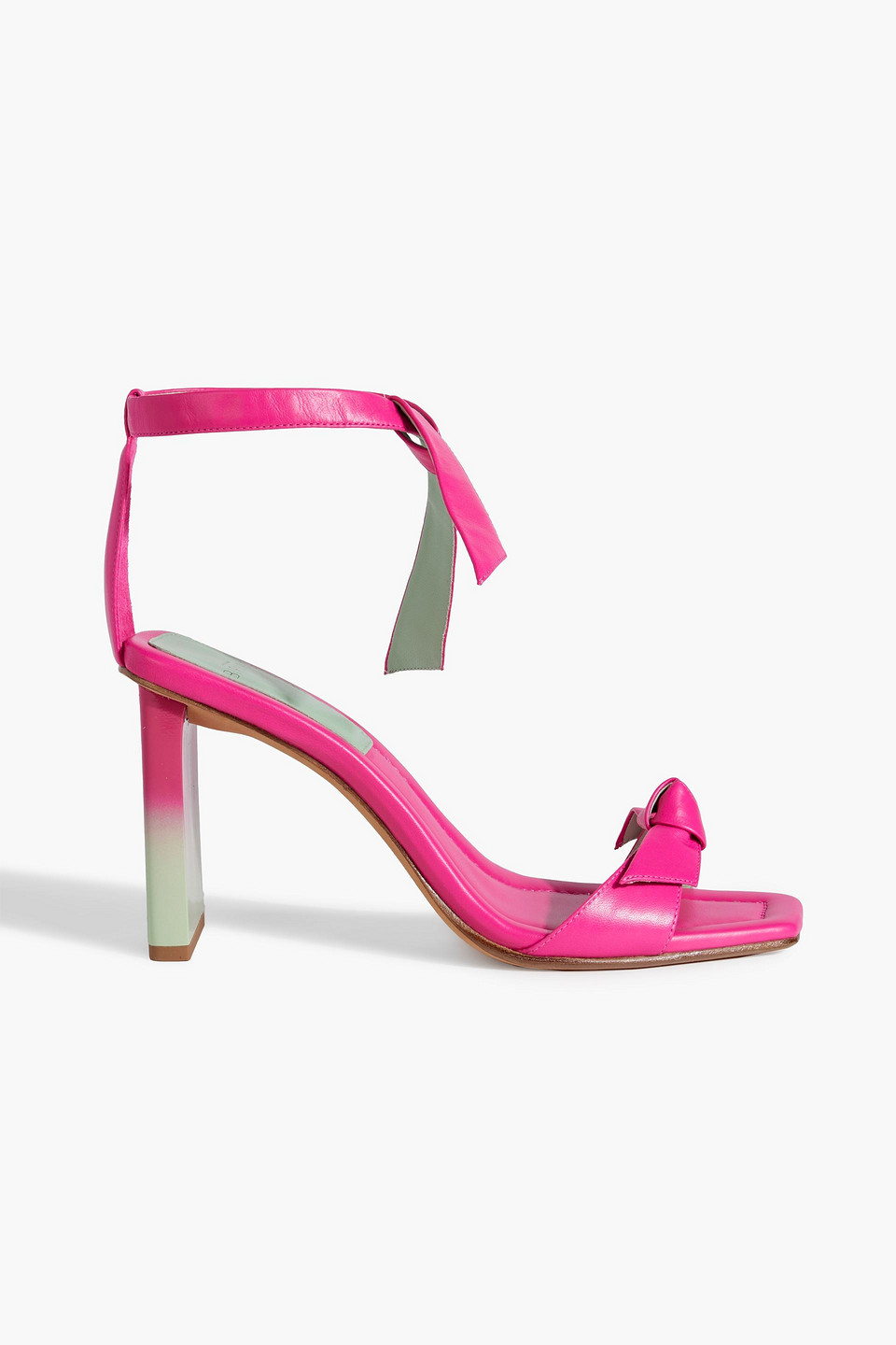 Alexandre Birman Clarita Bow-detailed Leather Sandals In Bright Pink