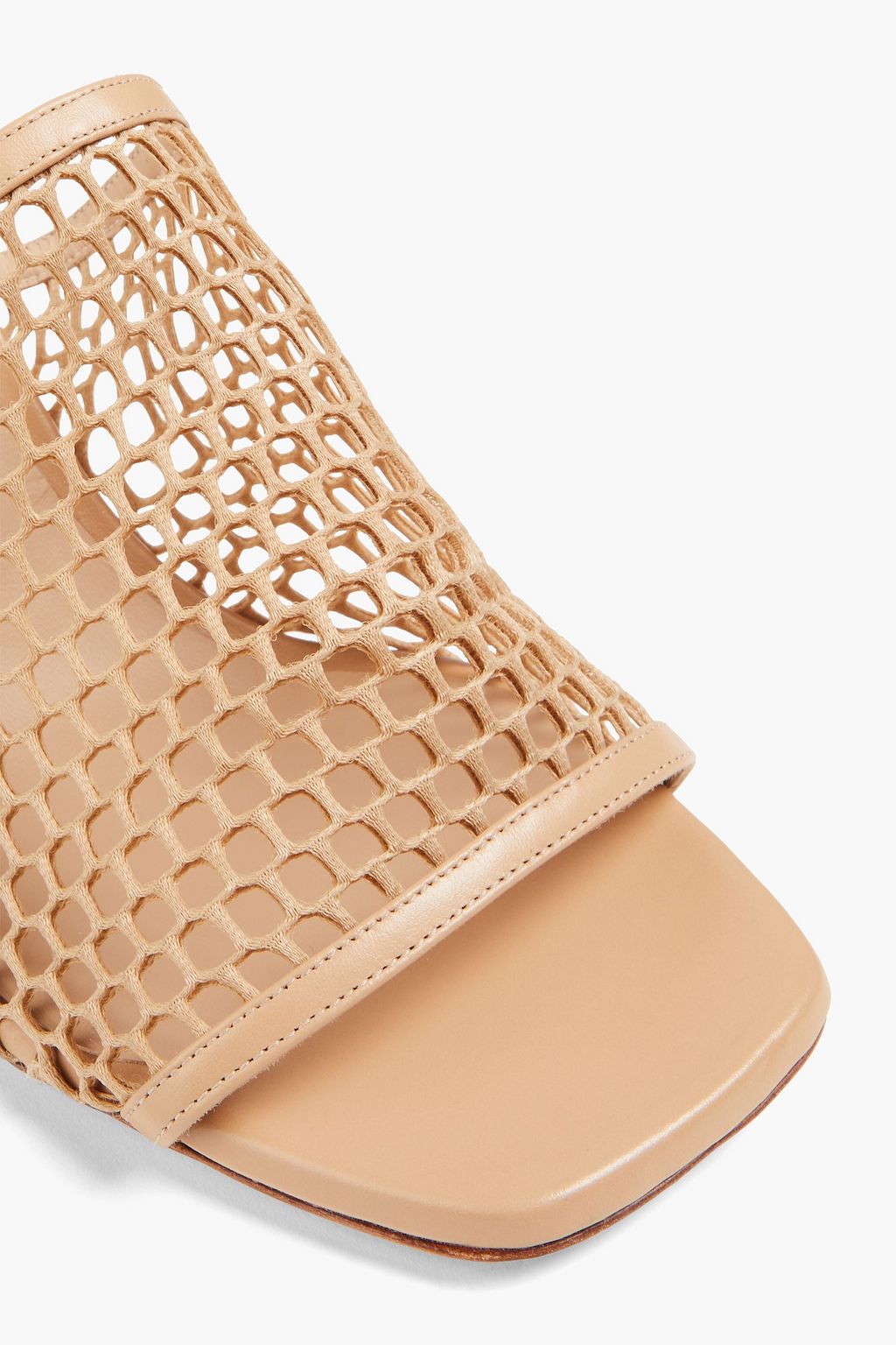STUART WEITZMAN Mesh and leather mules